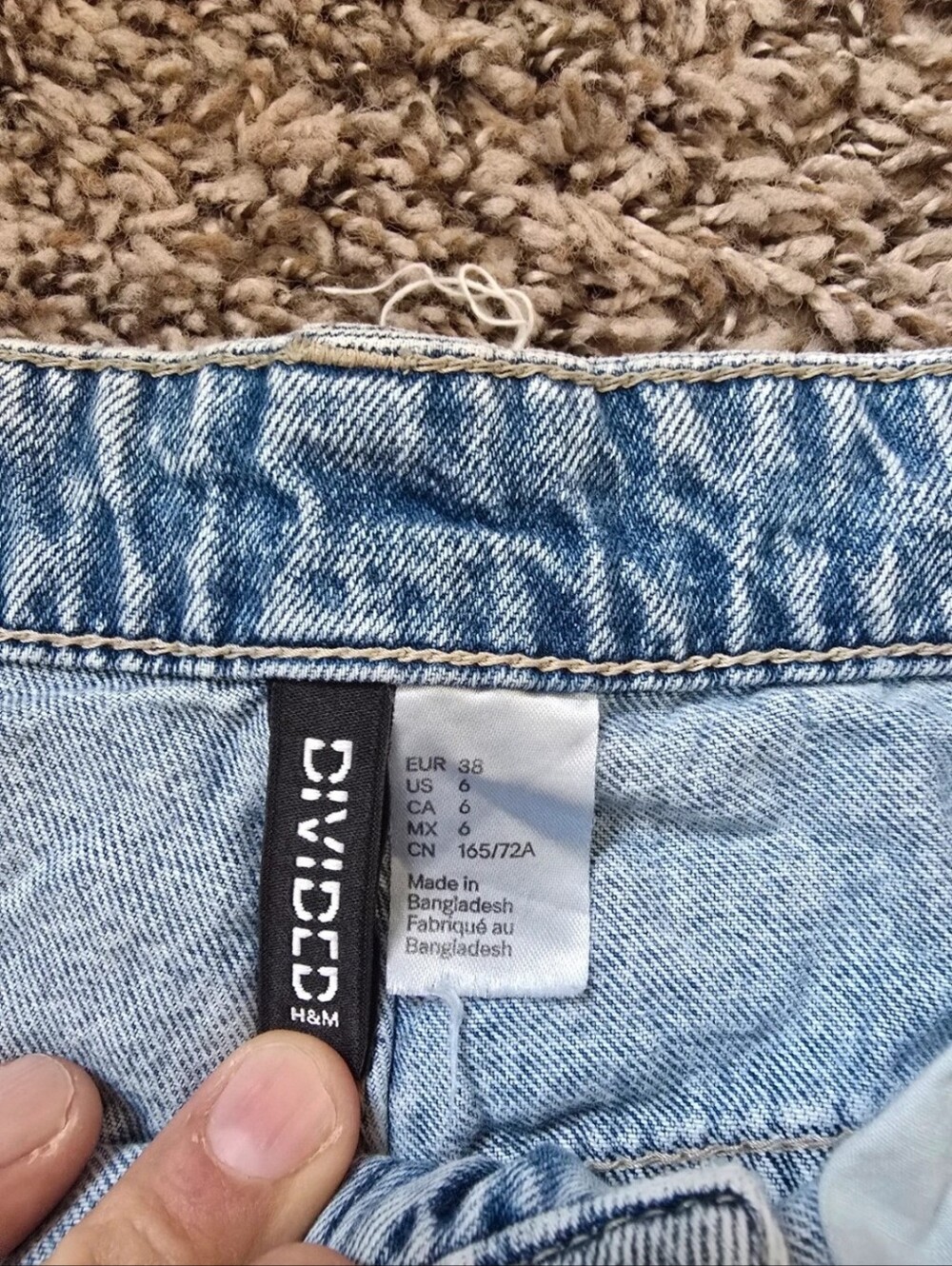 H&M Light Blue Graffiti Wide-Leg Jeans - Picture 2 of 4